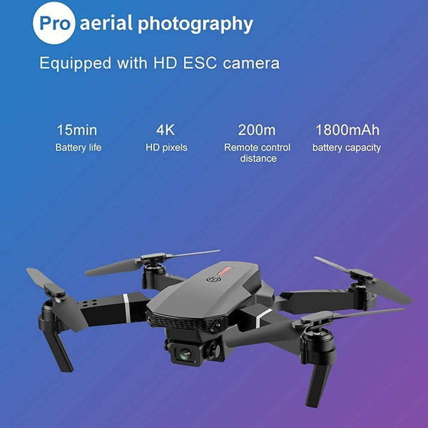 طائرة بدون طيار E88 Pro بكاميرا مزدوجة بدقة 4K HD