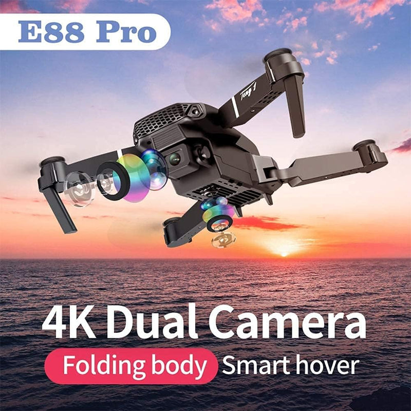 طائرة بدون طيار E88 Pro بكاميرا مزدوجة بدقة 4K HD